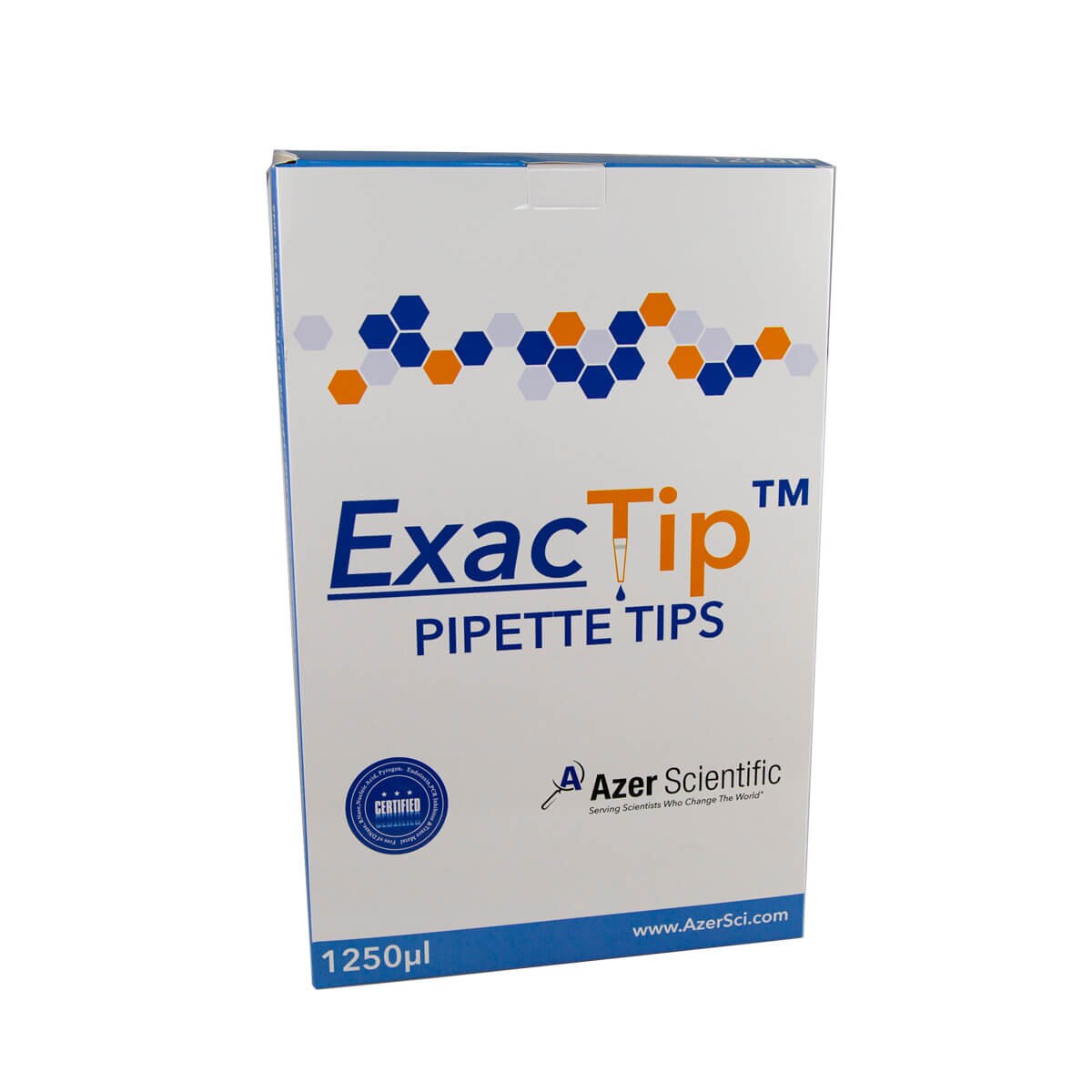 Pipet tips, 1250uL, box front
